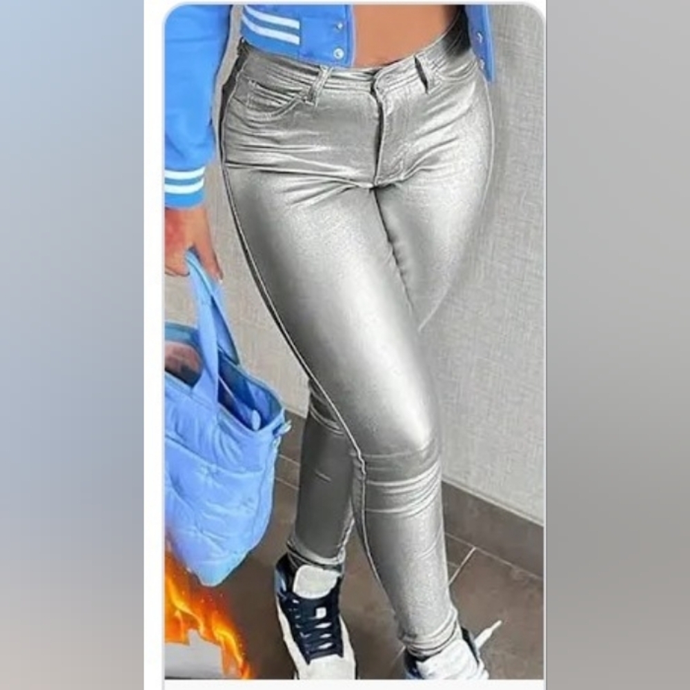 Silver Women's Pants